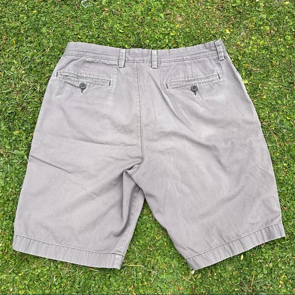 J. Crew Factory Gray Flat Front Casual Shorts 34 - Picture 2 of 5